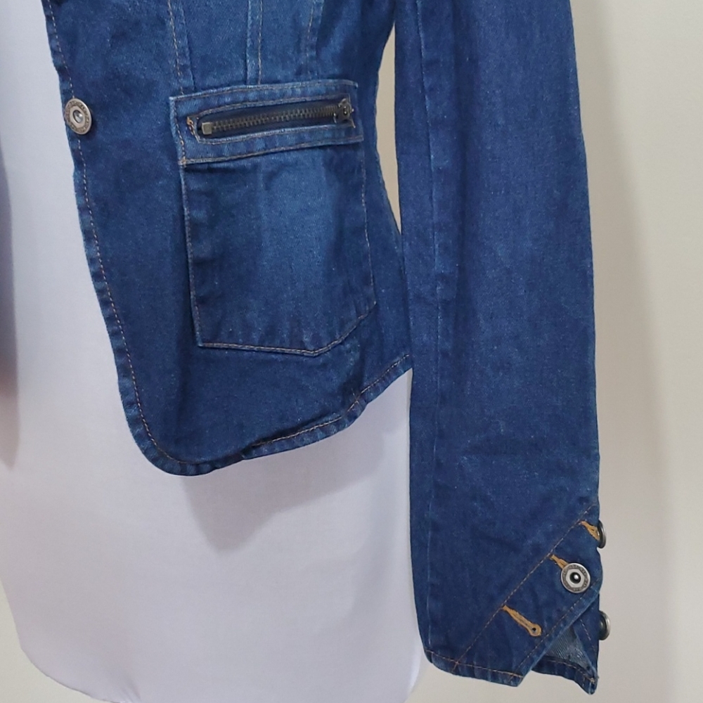 Unique Rave Jean Jacket –Size Small - Picture 4 of 13